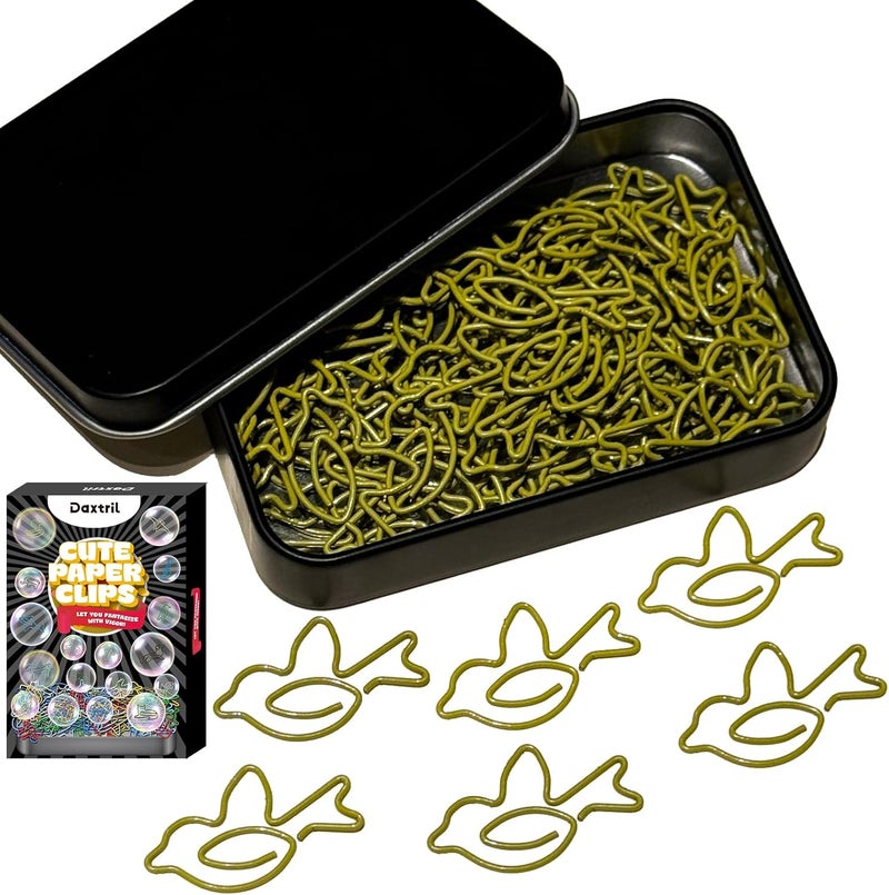 Daxtril Cute Paper Clips, 60 PCS Bird Shaped Paper Clips Animal Bookmarks Clips, Assorted Colors, Fun Office Gifts for Women Men Coworkers Teachers Students Girls Boys, Christmas Gifts - Image 1